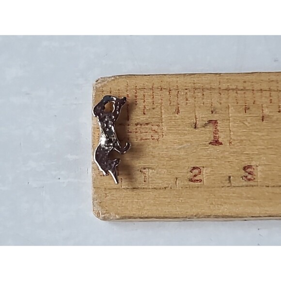 Unicorn Faux Turquoise Silver Tone Stud Earrings Vintage - Picture 10 of 10